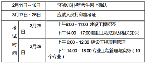 2022年江蘇一級建造師補考時間安排